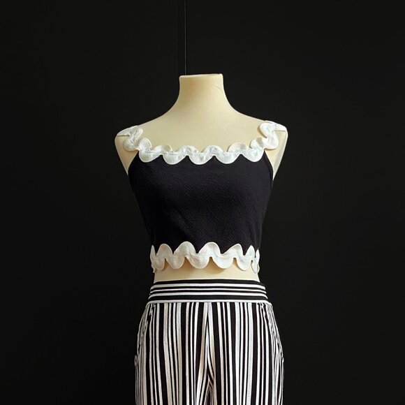 ANTHROPOLOGIE Maeve | Ric Rac Off-The-Shoulder Crop Top | NWT - Picture 5 of 6